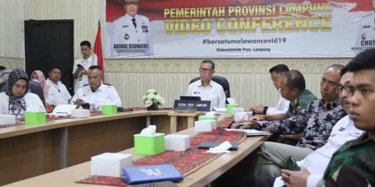 Pemprov Lampung Ikuti Rakor Pengendalian Inflasi Bersama Mendagri