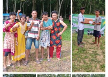 Mahasiswa KKN Unila adakan turnamen bola unik di kampung tiuh tohou