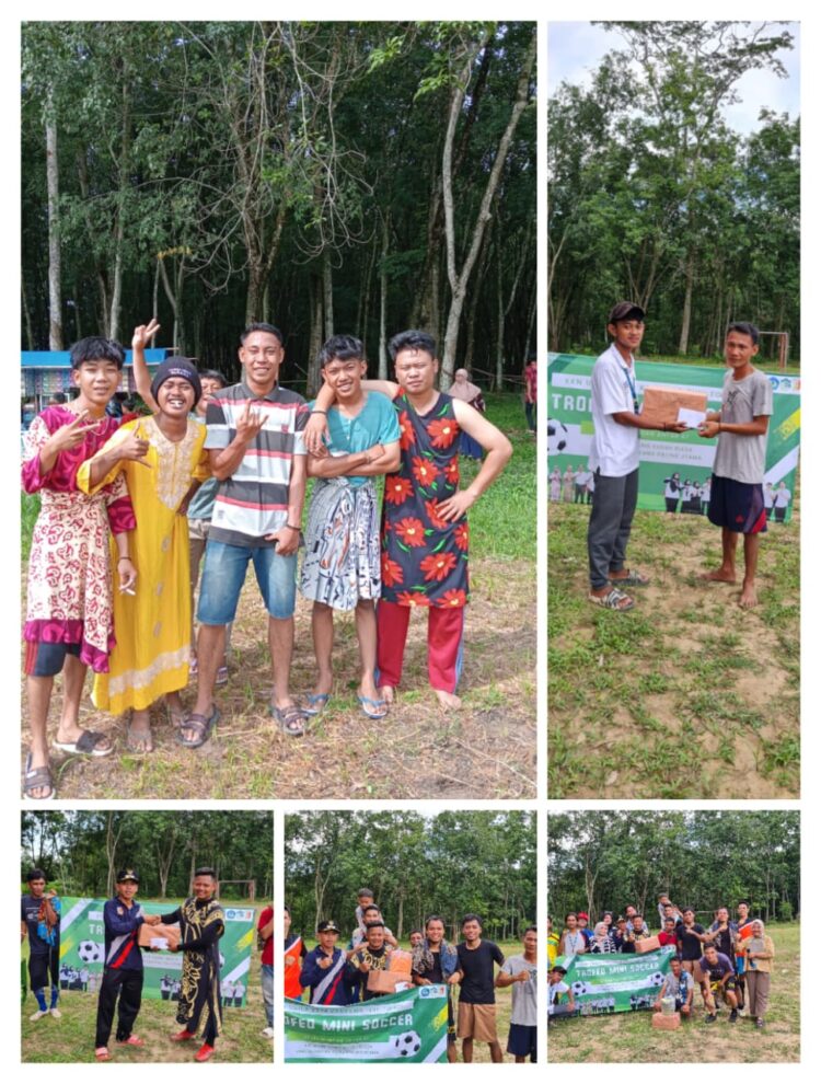 Mahasiswa KKN Unila adakan turnamen bola unik  di kampung tiuh tohou