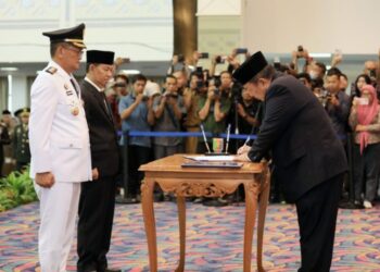 Kadinsos Lampung Aswarodi Dilantik Jadi Pj Bupati Lampung Utara