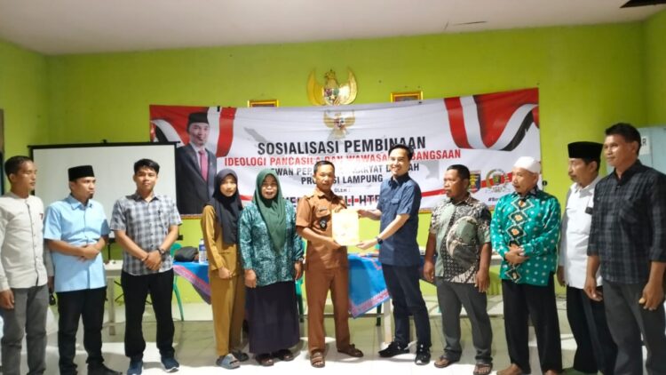 Veri Agusli HTB adakan sosialisasi kebangsaan dikampung Penawar Jaya