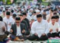 Gubernur Arinal Bersama Keluarga dan Forkopimda Shalat Idul Fitri 1445 H di Lapangan Korem 043 Garuda Hitam 