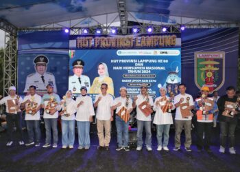 Berikut Pemenang Kirab Marching Band dan Karnaval Pawai Kendaraan HUT Provinsi Lampung Ke-60