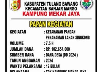 Kampung Mekar Jaya: 7.5Hektar Tanaman singkong sebagai produk pertanian unggulan program pertahanan panggan