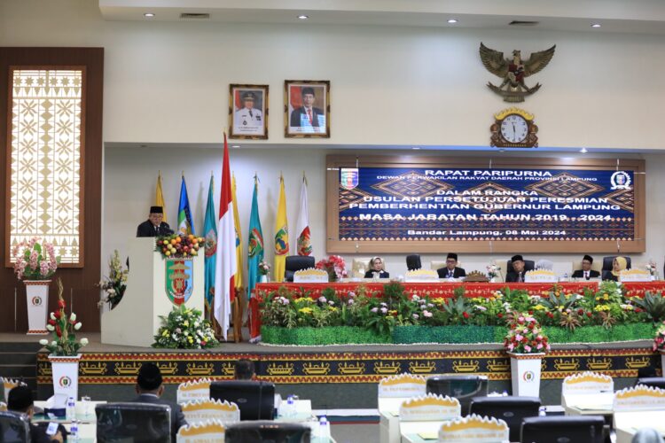 Paripurna Pemberhentian Gubernur, DPRD Menilai Arinal Berdedikasi Membangun Lampung