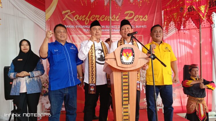 Qudratul Ikhwan – Hankam Hasan resmi mendaftar ke Komisi Pemilihan Umum Tulangbawang