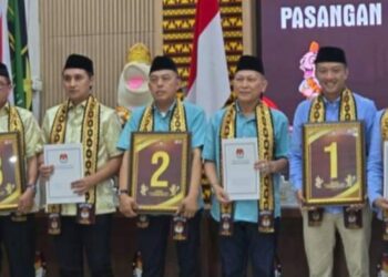 KPU Tulangbawang tetapkan tiga nomor urut calon Bupati dan wakil Bupati
