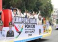 Pawai Kirab Atlet Kontingen PON XXI Berlangsung Meriah, Pj. Gubernur Lampung Apresiasi Pahlawan Olahraga dan Generasi Muda