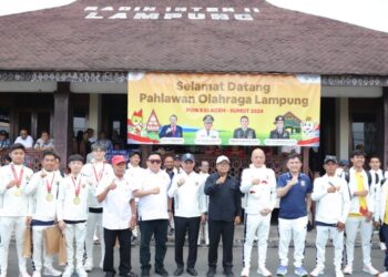 Pj. Gubernur Samsudin Sambut Kontingen PON Lampung Yang Berhasil Pertahankan Posisi 10 Besar 