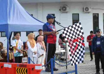 Pj. Gubernur Samsudin Lepas Jalan Sehat Bersama Dharma wanita Persatuan Provinsi Lampung