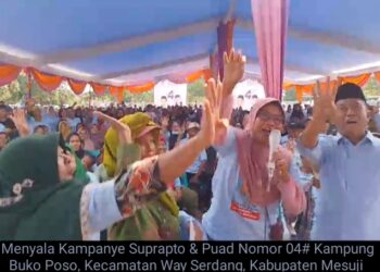 Menyala Ribuan Masyarakat Buko Poso Antusias Beri Dukungan Suprapto-Fuad