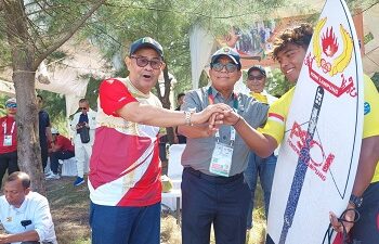 Pj. Gubernur Lampung Beri Semangat 4 Atlet PON Untuk Taklukkan Ombak Pantai Aceh dan Rebut Medali Emas