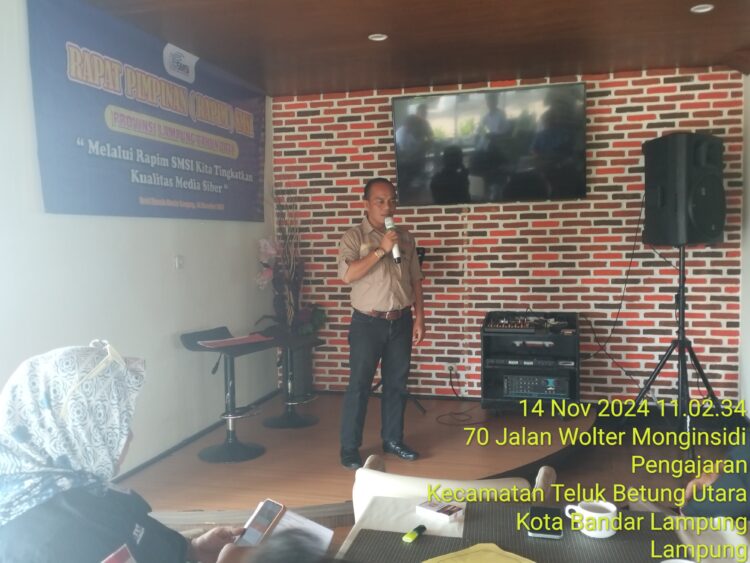 Dalam Meningkatkan Kualitas Media Siber, SMSI Provinsi Lampung Gelar Rapim
