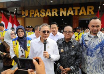 Menko Pangan Didampingi Pj. Gubernur Lampung Resmikan Pasar Natar 