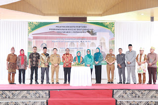 Pj Gubernur Samsudin Resmikan Pembangunan Masjid Baiturrasid Pringsewu