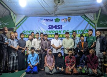 Peringati HPN, Camat Banjaragung Buka SMSI Tulangbawang Goes to Pondok Pesantren