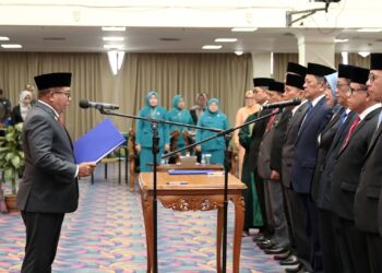 Pj. Gubernur Samsudin Lantik 12 Pejabat Pimpinan Tinggi Pratama di Lingkungan Pemprov Lampung