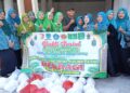 Dibulan penuh berkah Fatayat NU, BUMDES Penawarwajaya berbagi paket sembako