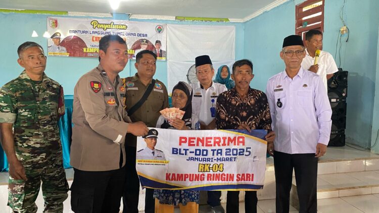 Tepat sasaran: Jelang hari raya Idulfitri Kampung Ringin Sari salurkan BLT-DD