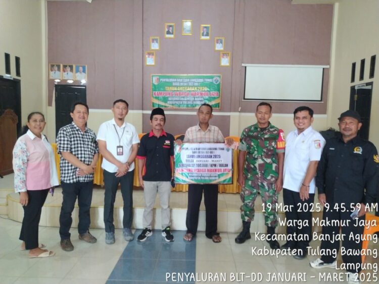 PEMERINTAH KAMPUNG WARGA MAKMUR JAYA SALURKAN BLT DD BULAN JANUARI-MARET 2025