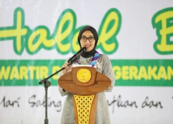 Wagub Jihan Hadiri Halal Bihalal Kwarda Pramuka di Lampung Timur