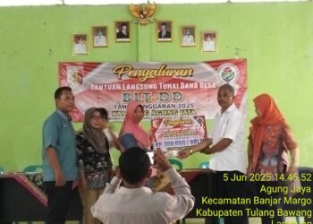 Pembagian BLT-DD tahap 2 kampung Agung jaya Tahun 2025