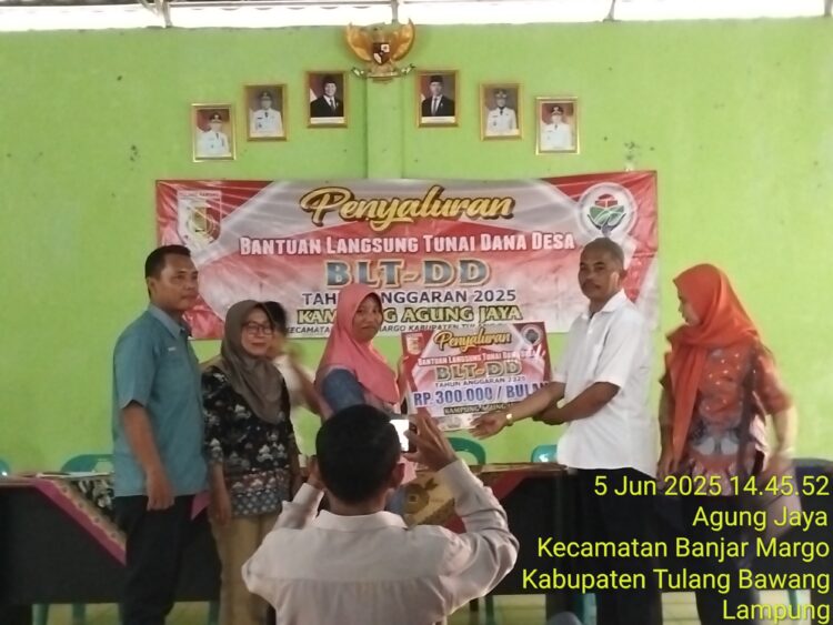 Pembagian BLT-DD tahap 2 kampung Agung jaya Tahun 2025