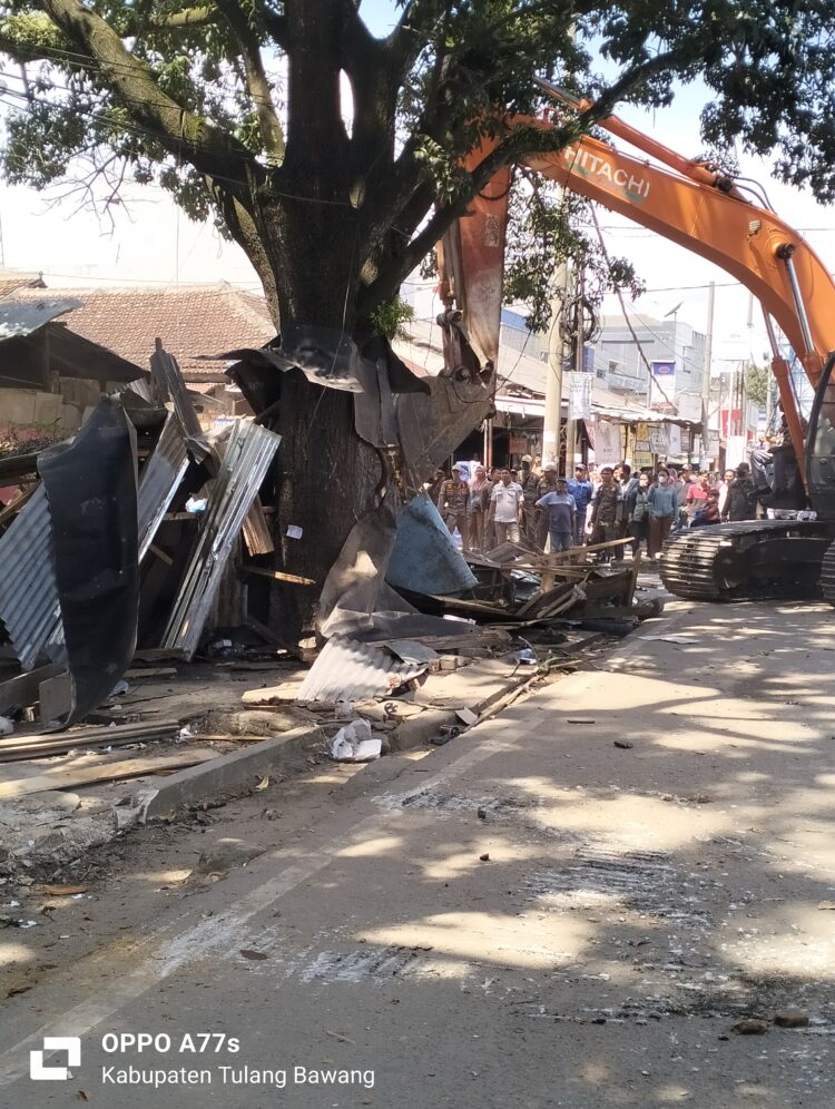 Demi keindahan pasar unit Dua DLHD Tuba bersama kadis lakukan Pemangkasan Pohon serta penataan Pedagang