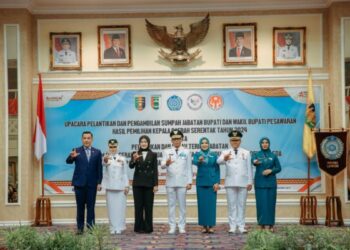 Gubernur Lampung Lantik Bupati dan Wakil Bupati Pesawaran Periode 2025-2030