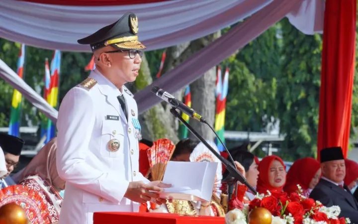 HUT RI Ke-80 ; Gubernur Ajak Masyarakat Lampung Jadi Pelaku Utama Pembangunan
