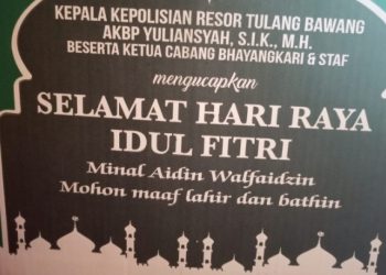 Polres Tulangbawang Peduli Jurnalis, Salurkan Sejumlah Paket THR