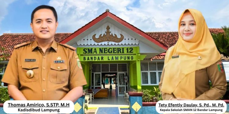 Kadisdikbud Thomas Amirico Dongkrak IPM, SMAN 12 Bandar Lampung Loloskan 243 Siswa ke PTN dan 1 University of Melbourne Australia