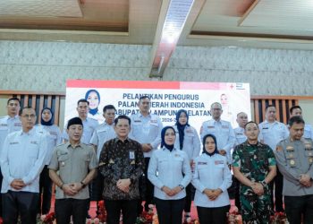 Wabup Syaiful Anwar Titip Tiga Misi Utama Saat Pelantikan PMI Lampung Selatan
