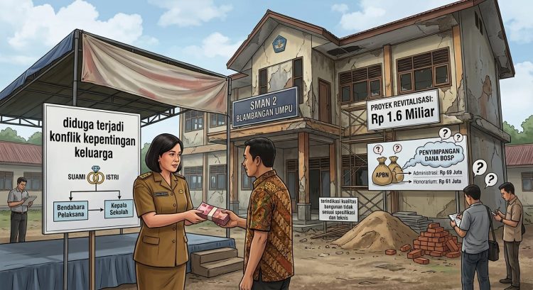 Proyek Revitalisasi Rp 1,6 Miliar SMAN 2 Blambangan Umpu Diduga Sarat Konflik Kepentingan dan Penyimpangan BOSP 2024-2025