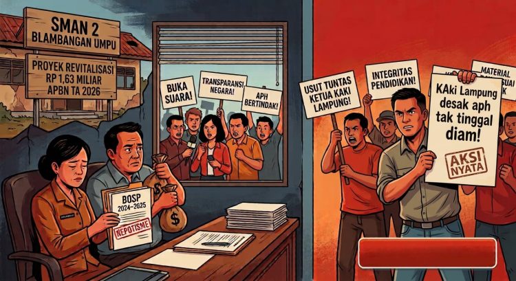 Terkait Revitalisasi dan BOSP SMAN 2 Blambangan Umpu, KAKI Lampung Desak APH Tak Tinggal Diam!