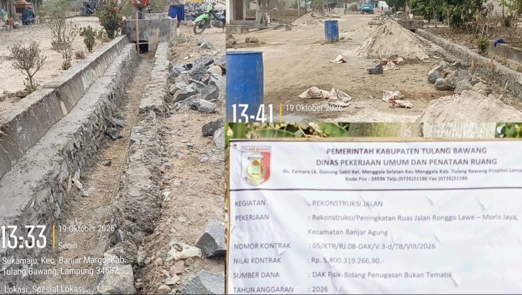 Proyek Jalan dan Drainase Ronggolawe–Moris Jaya Diduga Langgar Spesifikasi Teknis